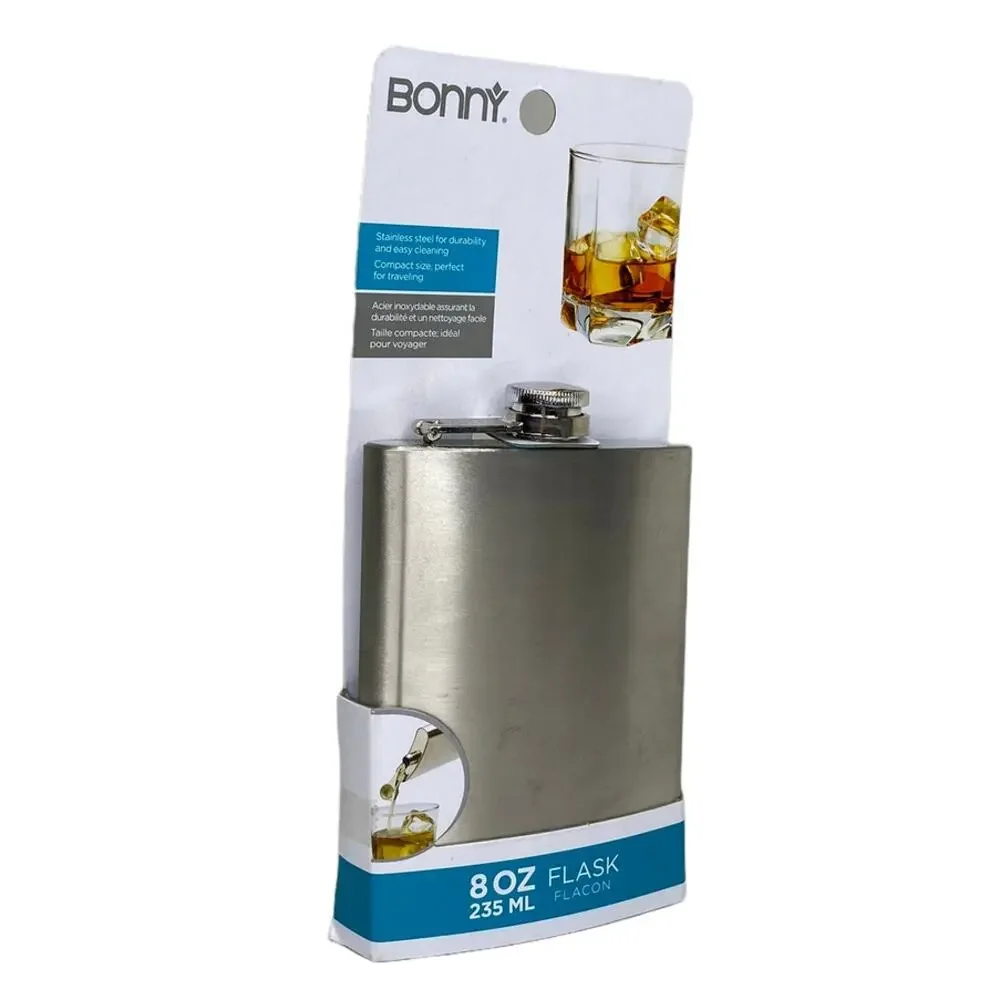 Bonny Flask 8oz Stainless Steel New In Box